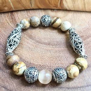 Jasper Cats Eye Tibetan Bracelet